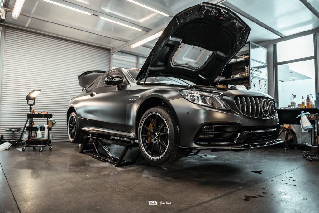 Mercedes-AMG C 63 S Coupe - Zabezpieczenie auta bezbarwną folią ochronną - carscare.pl